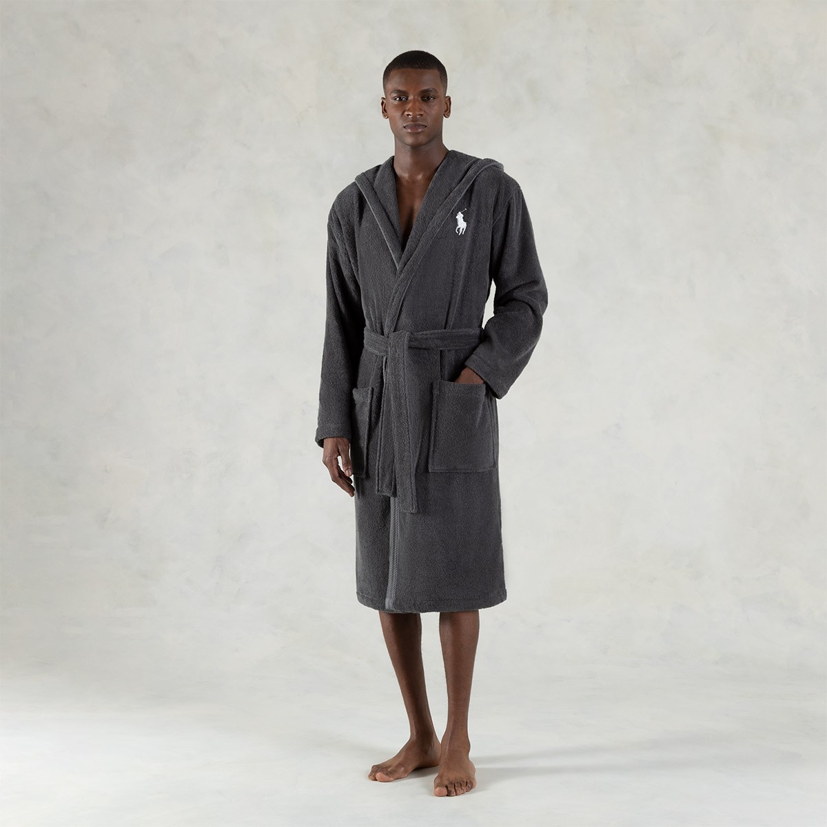Polo Player Charcoal Bath robe, L/XL image