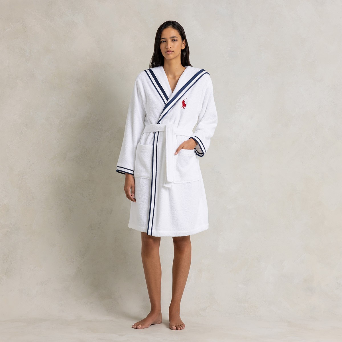 Robe em algodão Rylan Azul Marinho, L imagem