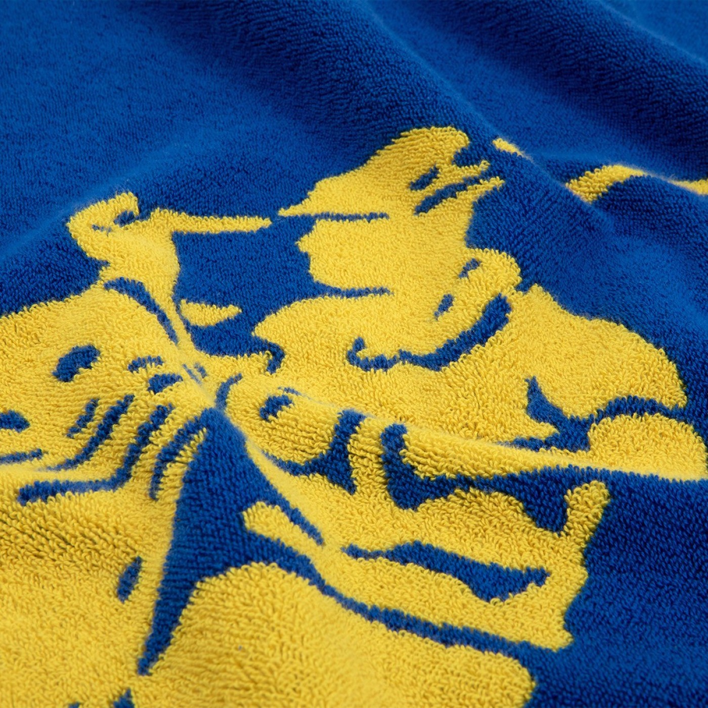 Toalha de praia Polo Jacquard Azul Iris e Amarelo imagem 5