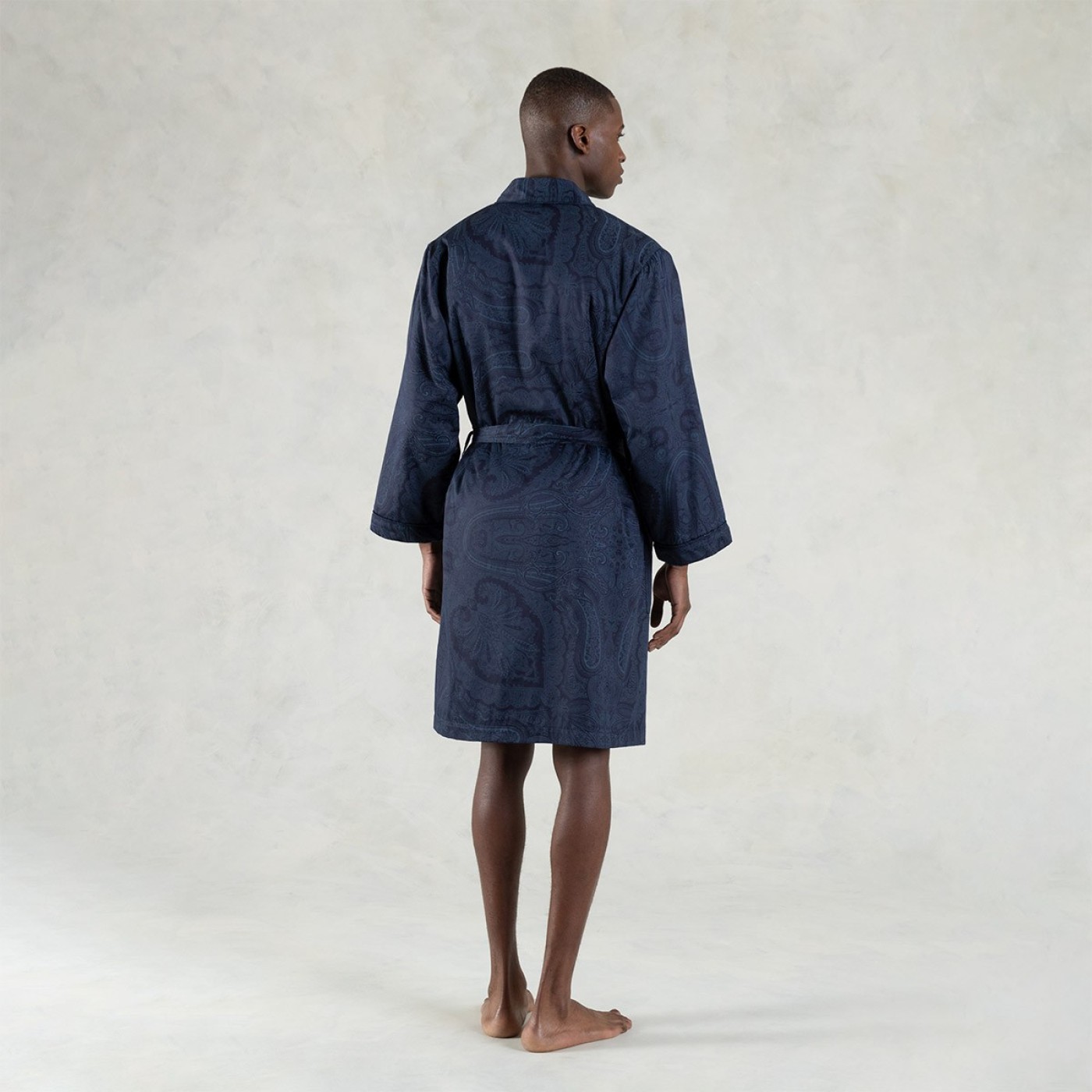 Doncaster Navy Bath robe, M image 3