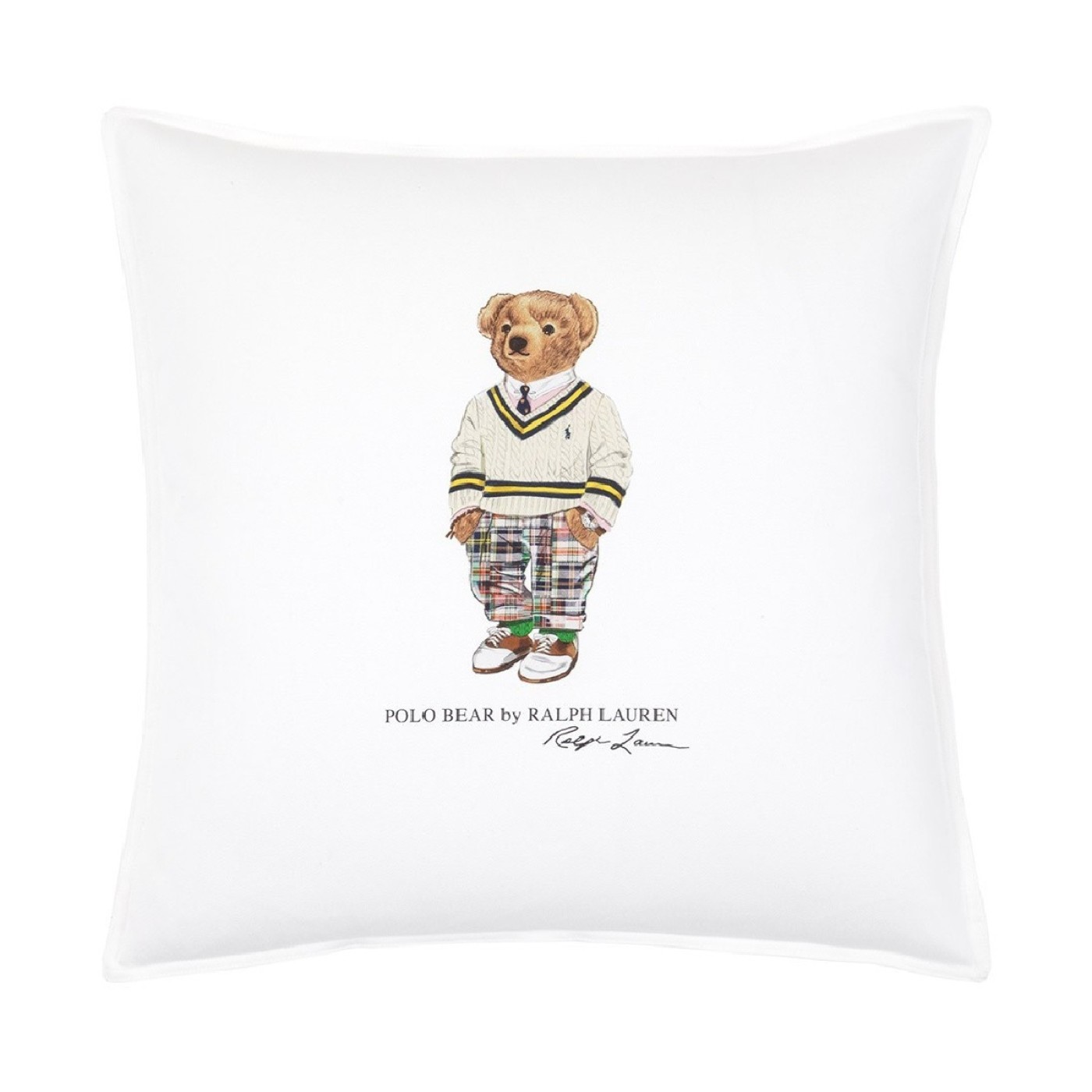 Preppy Hampton Bear Throw Pillow