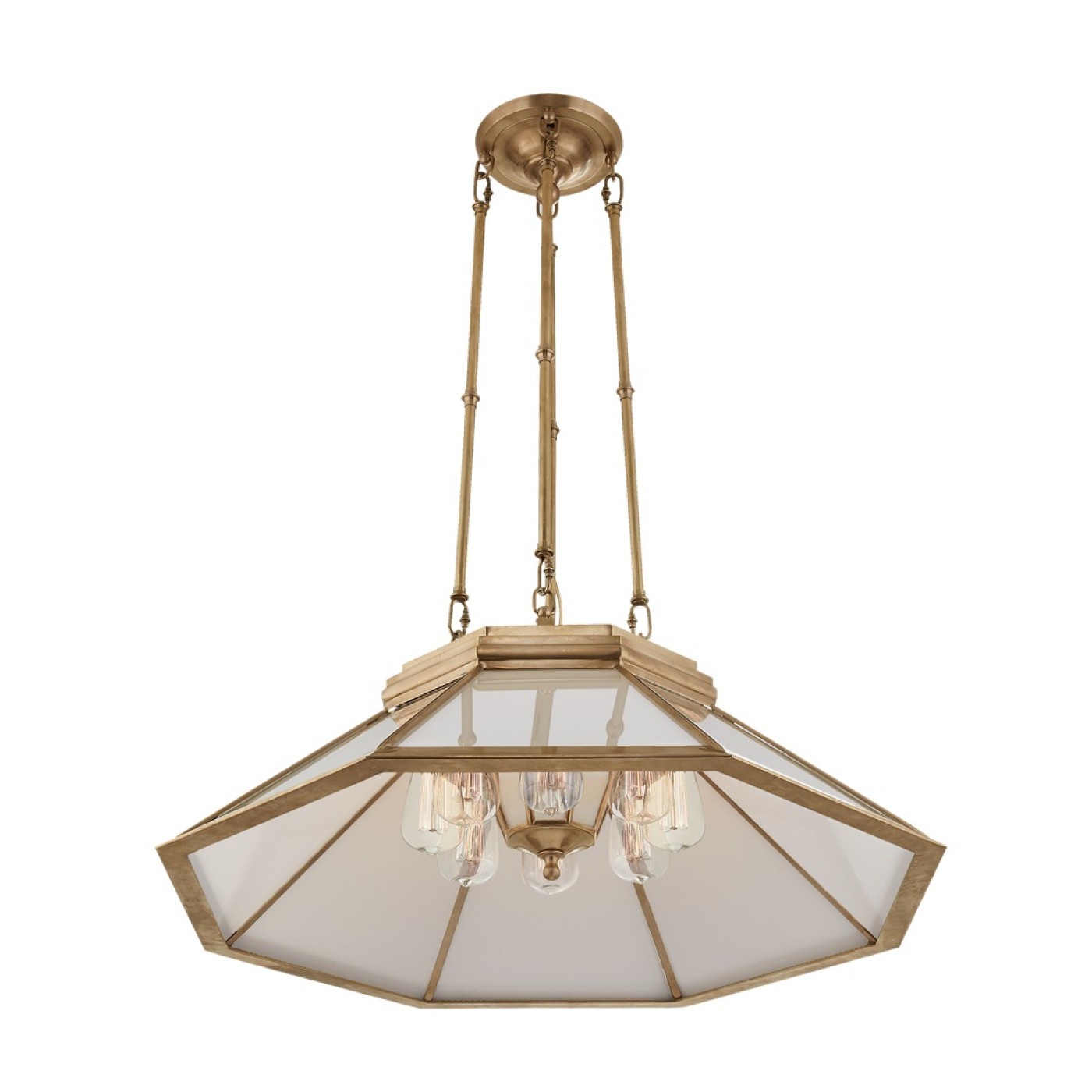 Rivington Medium Chandelier with White Glass (NB)